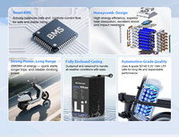 Batterie au lithium LiFePO4 pour véhicule électrique Paragonage PG-LFP6445, 64V 45Ah, état solide, étanche IP65, 2000 cycles, 60A