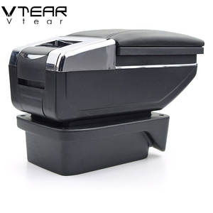 Vtear Pour <span class=keywords><strong>Toyota</strong></span> EZ accoudoir cuir magasin central de stockage boîte fil rouge voiture-style intérieur ABS accoudoir accessoires 2011-2016 - Product Image 4