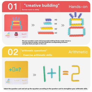 Bloques de Construcción de Madera con Forma de Panal de Abeja de Elefante para la Educación de la Primera Infancia, Juguete de Apilamiento Interactivo para Padres e Hijos - Product Image 3