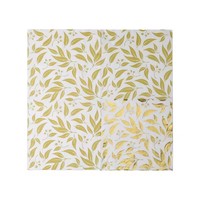 Serviettes de table haut de gamme à deux plis imprimées feuille d'or, style sac coloré, pour restaurants, fêtes, décoration de table, douces et absorbantes