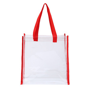 Bolso de mano transparente de PVC personalizado Bolso transparente con estilo duradero para viajes y compras - Product Image 4