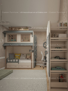 <span class=keywords><strong>Lit</strong></span> superposé pour filles, <span class=keywords><strong>lit</strong></span> de princesse à deux étages, <span class=keywords><strong>lit</strong></span> cabane en bois massif, <span class=keywords><strong>lit</strong></span> <span class=keywords><strong>enfant</strong></span> multifonctionnel à deux niveaux, personnalisable - Product Image 3