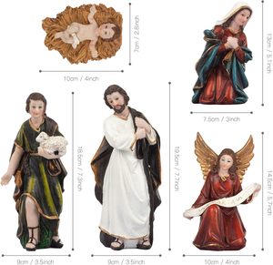 Juego de Natividad de Navidad, 11 Uds., figuras de Natividad, juego de 8 pulgadas, estado de resina para exhibición de decoración navideña - Product Image 3