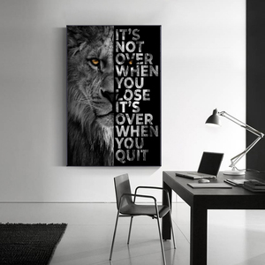 Affiches et impressions d'art sur toile avec citation motivante sur le thème du lion sauvage, peinture décorative murale pour le <span class=keywords><strong>bureau</strong></span> et la décoration de la <span class=keywords><strong>maison</strong></span> - Product Image 5