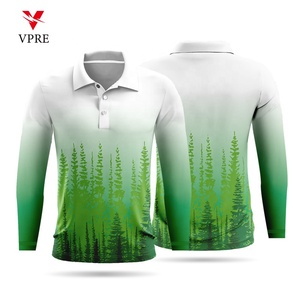 Magliette <span class=keywords><strong>Polo</strong></span> Personalizzate in Poliestere a Maniche Lunghe per Donna, T-shirt per Sublimazione Digitale per Uomo, Vendita all'Ingrosso - Product Image 1