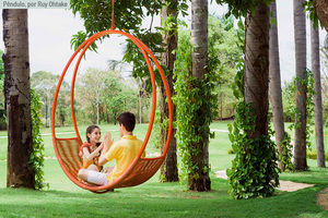 <span class=keywords><strong>Chaise</strong></span> hamac ronde élégante en forme de cercle, colorée, pour l'extérieur, pour le jardin - Product Image 5