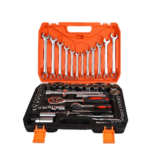 61-Piece Chrome Vanadium Steel <b>Hand</b> <b>Tool</b> <b>Set</b> Metric Ratchet Socket Wrench Durable <b>Tool</b> <b>Set</b> for Automotive Mechanical Repair - Product Image 1