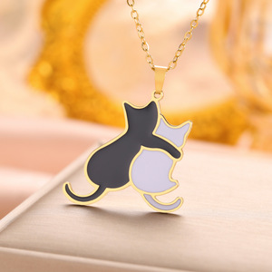 Collar de Gatos para Mujer, Colgante de Acero Inoxidable, Animal Gato, Mascota, Regalo de Joyería - Product Image 3
