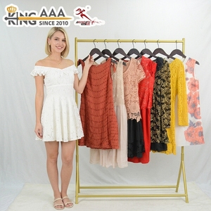 Robe longue coréenne originale KingAAA, design ajouré doux <span class=keywords><strong>pastel</strong></span>, pour femme, tenue décontractée quotidienne, vêtements d'occasion - Product Image 1