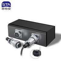 Konektor Sirkular WS24 2 3 4 9 10 12 19 Pin Paduan Seng Lurus Male Female Plug dengan Selubung PVC Soket Pemasangan Flens Persegi