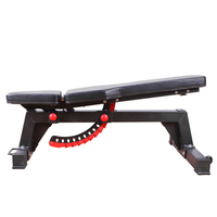 Banc de musculation multifonctionnel réglable inclinable/abaisseable en acier robuste BLD, longueur 1250 mm, rembourré en PU pour la maison/la salle de sport commerciale