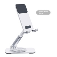 Support de téléphone rotatif à 360° en aluminium de luxe, support de tablette réglable pour bureau, support mobile universel pliable pour bureau