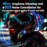 Auriculares Bluetooth para Casco de Motocicleta C5, Intercomunicador con Micrófono Dual, 800mAh, IPX5, Impermeables, Manos Libres, Llamadas Inalámbricas