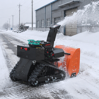 Nettoyeur de pistes à chenilles télécommandé 1000 mm, souffleur et balayeuse à neige, moteur Loncin 420cc 15HP EPA pour aires de stationnement