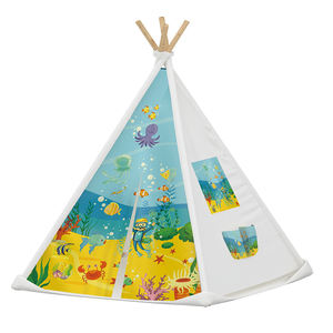 Jouets éducatifs indien <span class=keywords><strong>Tipi</strong></span> tente modèle enfants apprentissage Camping Unique <span class=keywords><strong>tipi</strong></span> tente jouets extérieur blanc avec lumière - Product Image 6