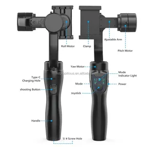 Kompletter F8 3-Achsen Handheld Gimbal Smartphone-Stabilisator Smartphone-Stativ Handyhalterung für iPhone Android Videoaufnahme für Android - Product Image 4