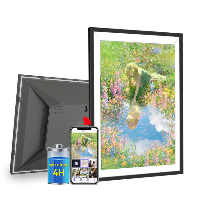 10.1' IPS Screen Luxury Digital Picture Frame with Auto Rotate 1080P HD Video Playback MP4/MP3 Support Touchscreen & Wi-Fi