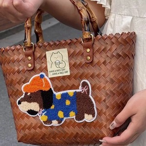 Bolso Tote de Bambú Tejido a Mano para Mujer, Estilo Casual, Horizontal, Cuadrado, a la Moda, para Uso Diario, Capacidad 3L, Primavera 2025, Patrón Tejido - Product Image 2