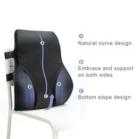 Coussin de soutien lombaire de chaise de bureau conçu orthopédique de repos de dos entier