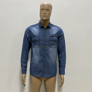 <span class=keywords><strong>Camicia</strong></span> da <span class=keywords><strong>Uomo</strong></span> in <span class=keywords><strong>Jeans</strong></span> Autunnale Casual Quotidiana in Cotone con Colletto Alto Button-Up a Maniche Lunghe Traspirante e Vestibilità <span class=keywords><strong>Slim</strong></span> - Product Image 2