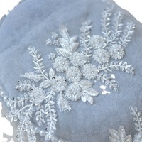 Accessoires en dentelle à sequins perlés haute densité, motifs floraux, feuilles et branches, pour coiffes DIY, robes de mariée et tissus Xiuhe