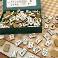 Ensemble de Mahjong américain en acrylique personnalisé, 160 tuiles de Mahjong, design personnalisé pour les commandes d'ensembles de jeu de Mahjong américain