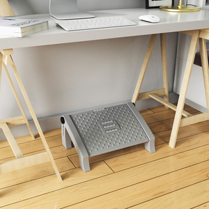 Reposapiés elevado ajustable para oficina en casa debajo del escritorio, taburete inclinable para aliviar el estrés, soporte inclinado para pies de plástico debajo del escritorio - Product Image 5