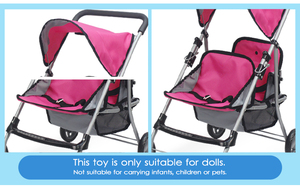 Cochecito para <span class=keywords><strong>Muñecas</strong></span> Fei Li 2021, Nuevas Telas Disponibles, Cochecito Doble para <span class=keywords><strong>Muñecas</strong></span> <span class=keywords><strong>de</strong></span> 13 mm con Cesta <span class=keywords><strong>de</strong></span> Almacenamiento para <span class=keywords><strong>Muñecas</strong></span> Bebé, Cochecito Doble para <span class=keywords><strong>Muñecas</strong></span> Gemelas - Product Image 3