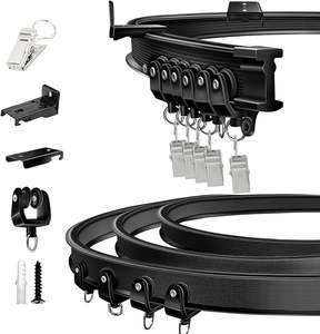 Fábrica al por mayor Rieles <span class=keywords><strong>de</strong></span> cortina Riel flexible Riel <span class=keywords><strong>de</strong></span> cortina <span class=keywords><strong>de</strong></span> curva moderna Rieles <span class=keywords><strong>de</strong></span> aluminio <span class=keywords><strong>de</strong></span> plástico para cortinas - Product Image 1