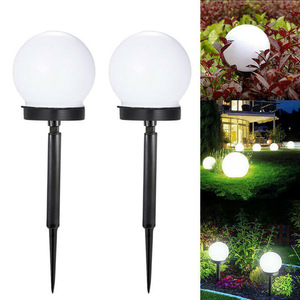 Solar <b>Globe</b> Path <b>Lights</b> 2-Pack IP65 <b>LED</b> Outdoor Garden Lawn Lighting Waterproof Decorative Patio Lamp - Product Image 1