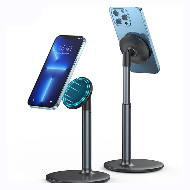 Popular Extendable Rotatable Magnetic Desk Phone Stand for Live Broadcast Desktop Lazy Stand for iPhone 15 16 17 18