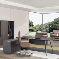 Bureau et chaise de bureau en bois, bureau en noyer, bureau électronique, bureau moderne en bois