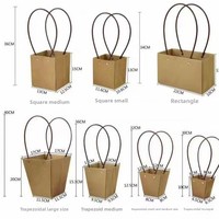 Boîte cadeau en papier kraft personnalisée pour bouquet de fleurs, emballage en carton écologique, fait main, magnétique