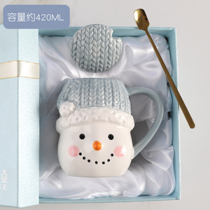 Statue de Père Noël en relief peinte à la main, <span class=keywords><strong>tasse</strong></span> en céramique 3D de Noël - Product Image 4