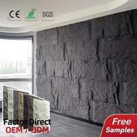 Panel de Pared de Poliuretano Resistente a la Intemperie, Panel de Revestimiento de Pared de Piedra Artificial Ecológico de PU para Decoración Exterior