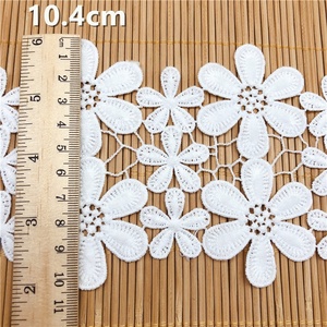 Codice a barre di seta del latte cavo ricamato in pizzo solubile in acqua <span class=keywords><strong>per</strong></span> abiti abiti <span class=keywords><strong>tende</strong></span> frangia decorazione - Product Image 2