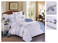 Ensemble de literie de chambre à coucher 100% coton, drap de lit de couleur blanche, taille unique en percale