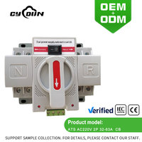 Commutateur de transfert de puissance double ATS, classe CB 2P 32-63A AC220V CYDUN ATS-2P pour alimentation de secours domestique et commerciale