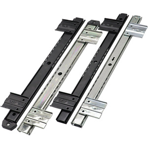 Riel deslizante para cajón de teclado Disiwei de 27-35 mm, de acero, con rodamientos de bolas integrados, rieles de almacenamiento para escritorio de oficina. - Product Image 2