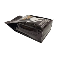 Sachet refermable à soufflet latéral et fond plat avec fermeture éclair pour aliments pour animaux de compagnie, idéal pour le stockage de croquettes sèches, pochette durable autoportante