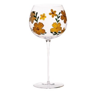 Factory <strong>Wholesale</strong> Hand Painted Flower Wine Glass Ultra Thin Crystal Glass Goblet <strong>Champagne</strong> <strong>Flute</strong> Restaurant Hotel Use - Product Image 5
