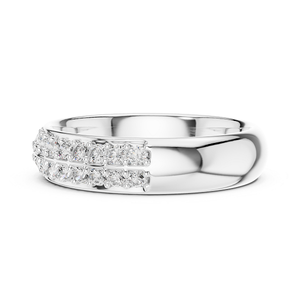 Bague en argent sertie de diamants de style designer pour femme, bijou élégant et brillant, parfait pour les mariages, les fiançailles, les soirées et comme cadeau. - Product Image 3