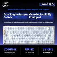 Clavier mécanique filaire Aula AG60 à interrupteurs magnétiques, rétroéclairage RGB, 61 touches pleine taille, 8000Hz RT0.01mm, en alliage d'aluminium, USB Type-C