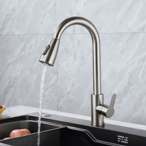 Kitchen Sink Faucet with Pull Down Sprayer Stainless Steel - Product Image 2