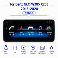 Système multimédia automobile Linux 12,3 pouces avec CarPlay sans fil et Android Auto pour Mercedes-Benz GLC W205 X253 2013-2020, écran tactile