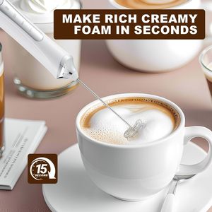 Handheld Milk Frother for Coffee, Rechargeable Drink Mixer With 3 Speeds Electric Whisk Coffee Frother - Product Image 2