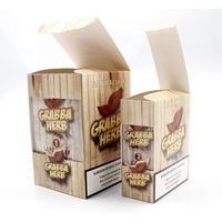 Sachets en plastique personnalisés imprimés pour 1 à 5 paquets de pré-rouleaux en chanvre entier, avec boîte de présentation
