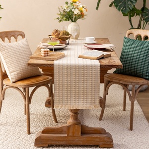 Original Design Modern Simplify Woven Texture Home Decor <strong>Table</strong> <strong>Runner</strong> Cozy Reversible <strong>Use</strong> Kitchen Party Decor <strong>Table</strong> <strong>Runner</strong> - Product Image 5