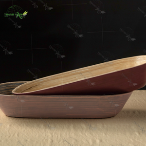 Bandeja de Bambú Tallada a Mano, Ecológica, Sostenible y Duradera, con Acabado Lacado Impermeable, para Cocina y Hogar, Venta al Por Mayor - Product Image 1