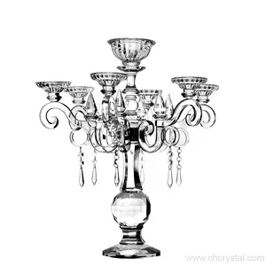 Wedding crystal candelabra centerpiece and flower stand for tables For Wedding and Home Decoration
